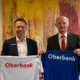 FC Blau-Weiß Linz Geschäftsführer Christoph Peschek und Oberbank Generaldirektor Dr. Franz Gasselsberger - Credits: FC Blau-Weiß Linz