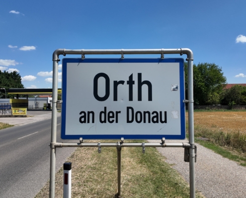 Gemeinde Orth an der Donau Ortsschild - Credits Dominik Kautz